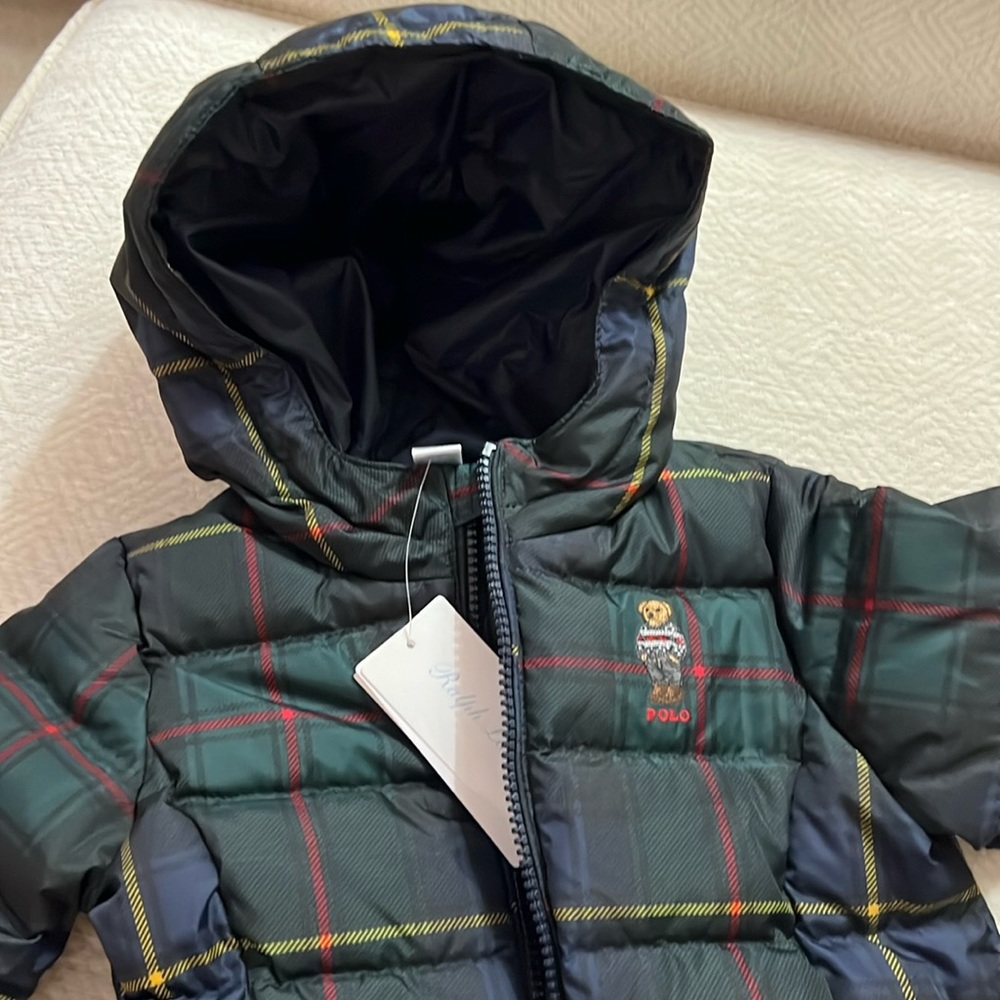 NWT $165 Ralph Loren Down Polo Bear - filled jacket/ coat